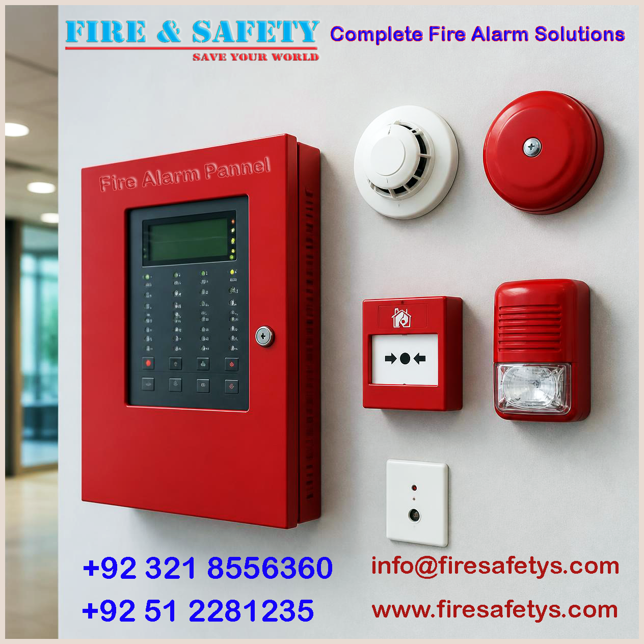 Complete fire alarm systems and devices in Islamabad